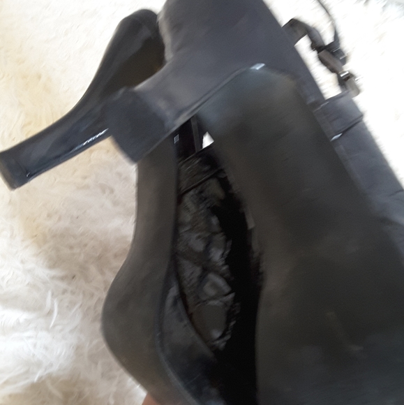 3/$30 Maurices black patent croco embossed slingback heels size 9M - Picture 7 of 11